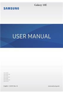 Samsung Galaxy 10E manual. Tablet Instructions.